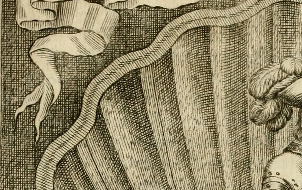 An illustration from Pompe fvnebri dell'vniverso : nella morte di Filippo qvarto il grande re delle Spagne, monarca cattolico, celebrate in Napoli alli XVIII. di febraro MDCLXVI dall'eminentissimo signore don Pascale Aragona ..., 1666, leaf 24