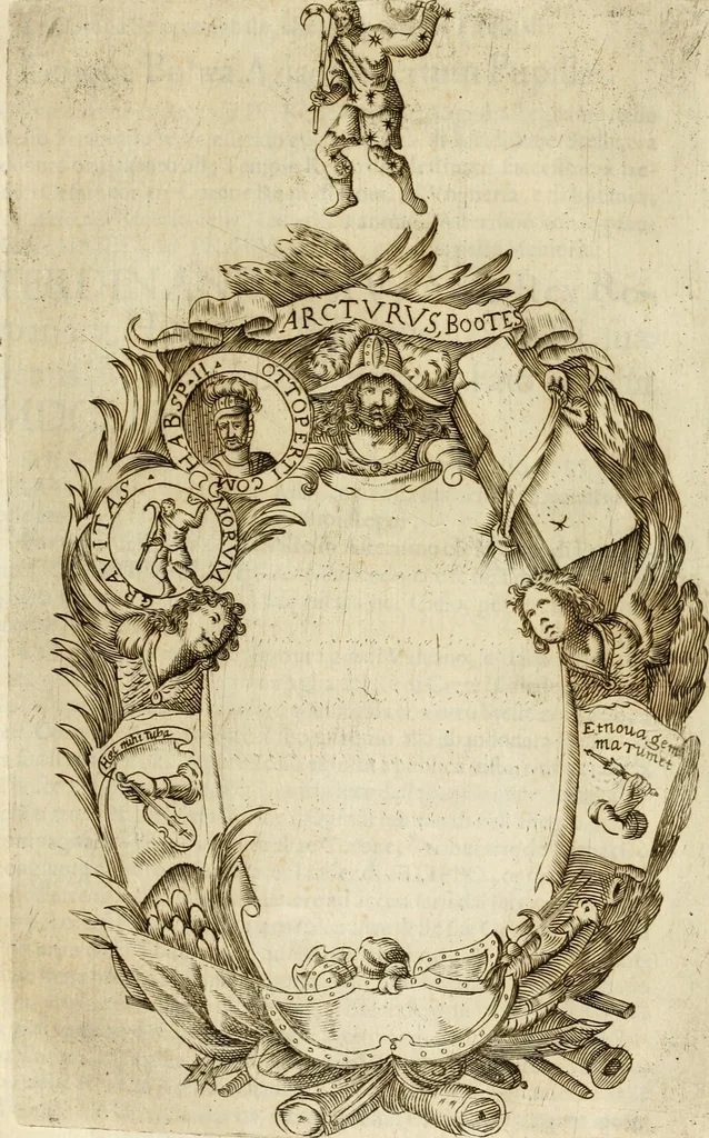An illustration from Pompe fvnebri dell'vniverso : nella morte di Filippo qvarto il grande re delle Spagne, monarca cattolico, celebrate in Napoli alli XVIII. di febraro MDCLXVI dall'eminentissimo signore don Pascale Aragona ..., 1666, leaf 54
