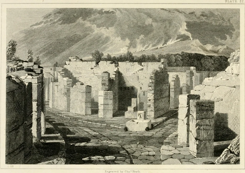 An illustration from Pompeiana : the topography, edifices, and ornaments of Pompeii, 1817, leaf 258