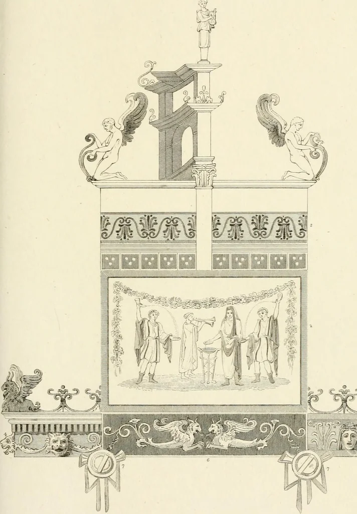 An illustration from Pompeiana : the topography, edifices, and ornaments of Pompeii, 1817, leaf 282
