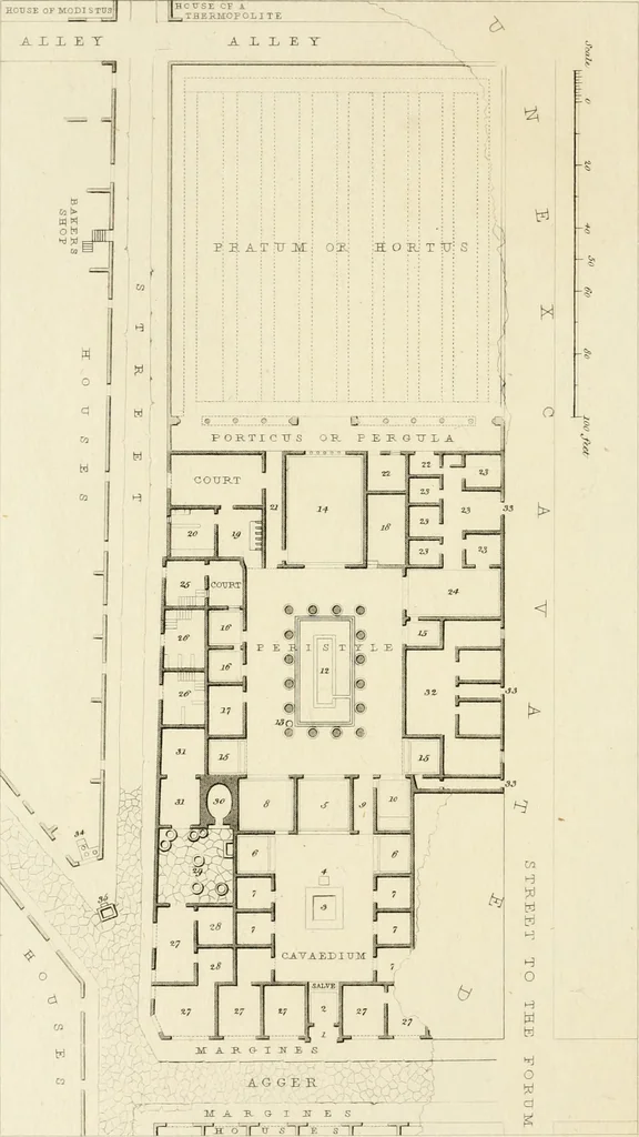 An illustration from Pompeiana : the topography, edifices, and ornaments of Pompeii, 1817, leaf 291