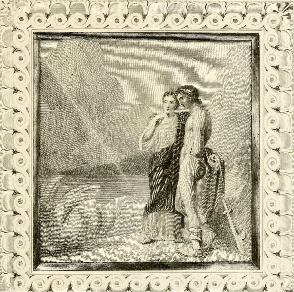 An illustration from Pompeiana : the topography, edifices, and ornaments of Pompeii, 1817, leaf 324
