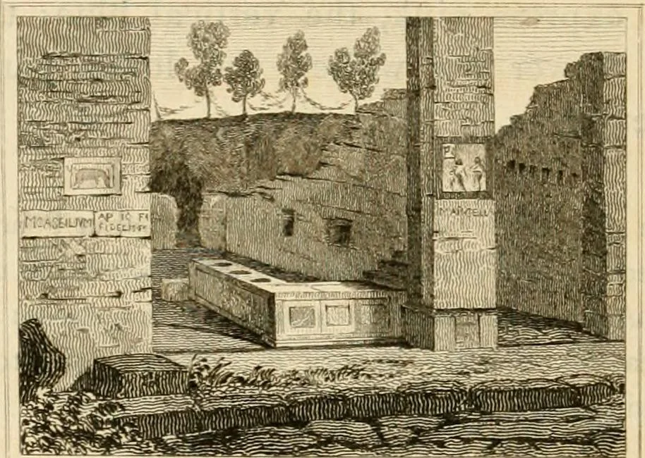 An illustration from Pompeiana : the topography, edifices, and ornaments of Pompeii, 1817, leaf 327
