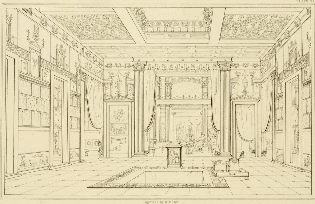 An illustration from Pompeiana : the topography, edifices, and ornaments of Pompeii, 1817, leaf 459