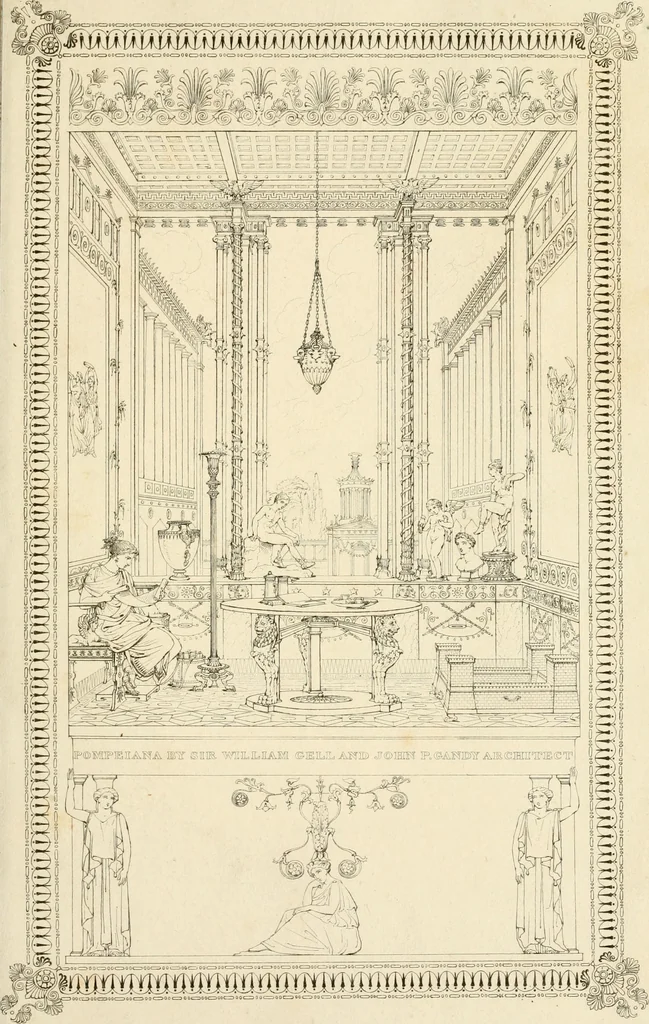 An illustration from Pompeiana : the topography, edifices, and ornaments of Pompeii, 1817, leaf 8