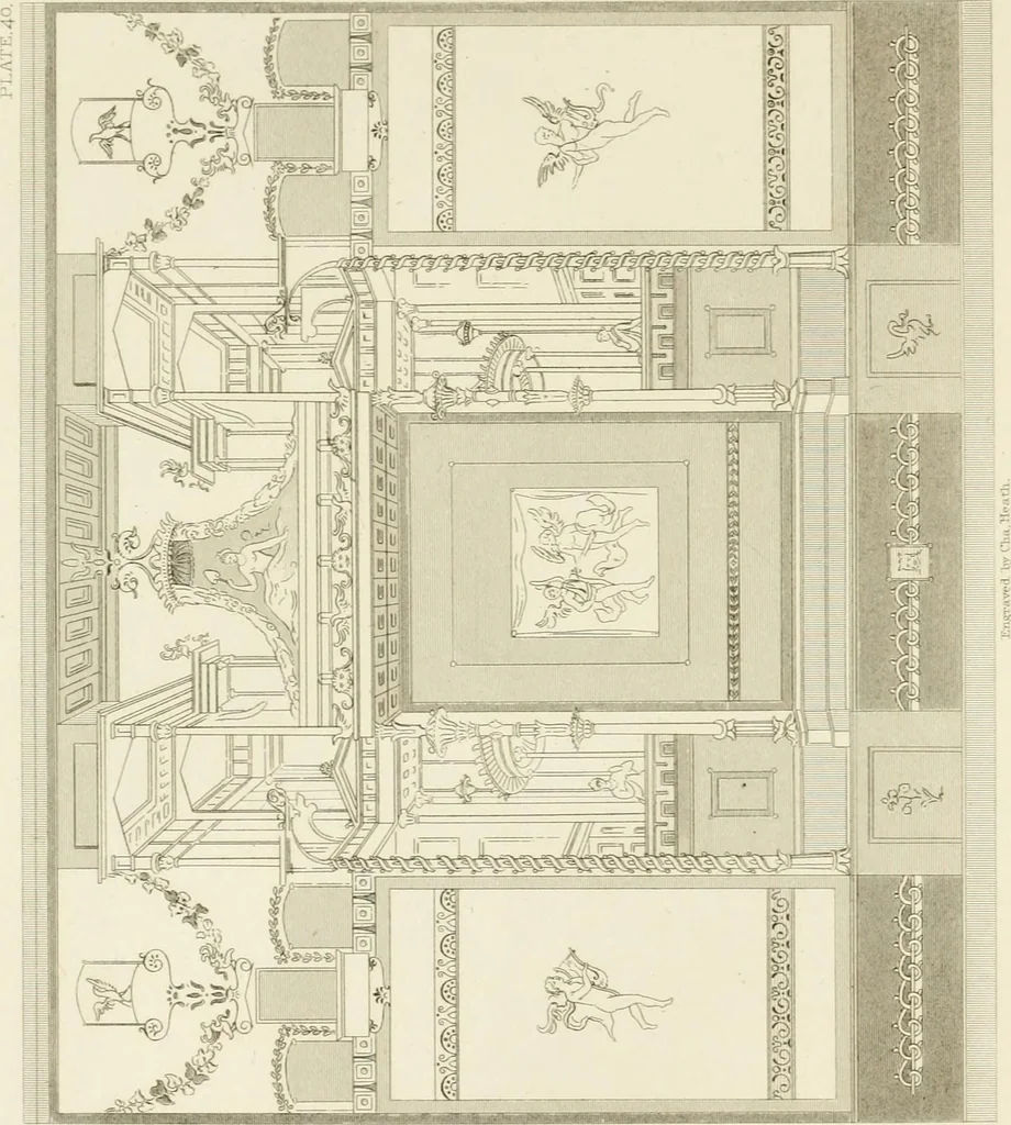 An illustration from Pompeiana : the topography, edifices, and ornaments of Pompeii, 1824, leaf 103