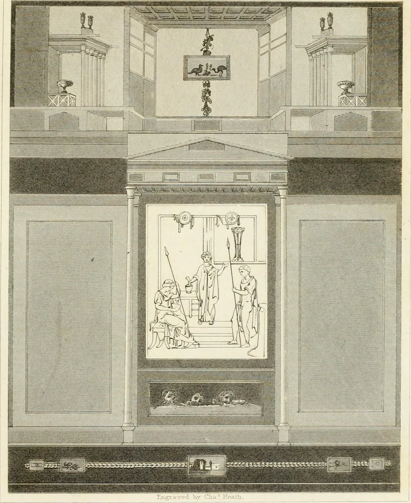 An illustration from Pompeiana : the topography, edifices, and ornaments of Pompeii, 1824, leaf 106