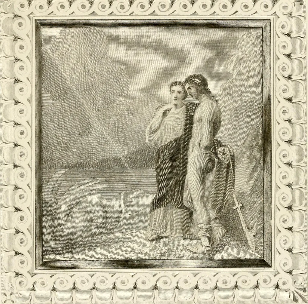 An illustration from Pompeiana : the topography, edifices, and ornaments of Pompeii, 1824, leaf 112