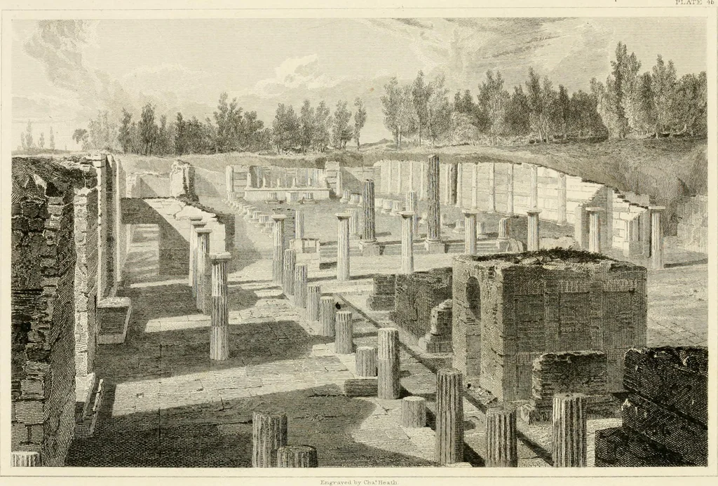An illustration from Pompeiana : the topography, edifices, and ornaments of Pompeii, 1824, leaf 144