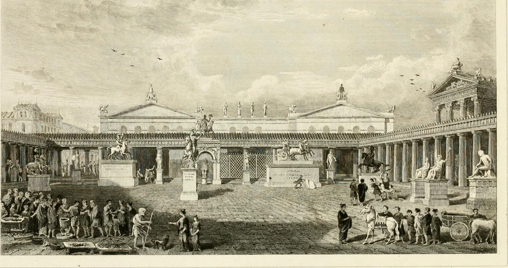 An illustration from Pompeiana : the topography, edifices, and ornaments of Pompeii, 1824, leaf 152