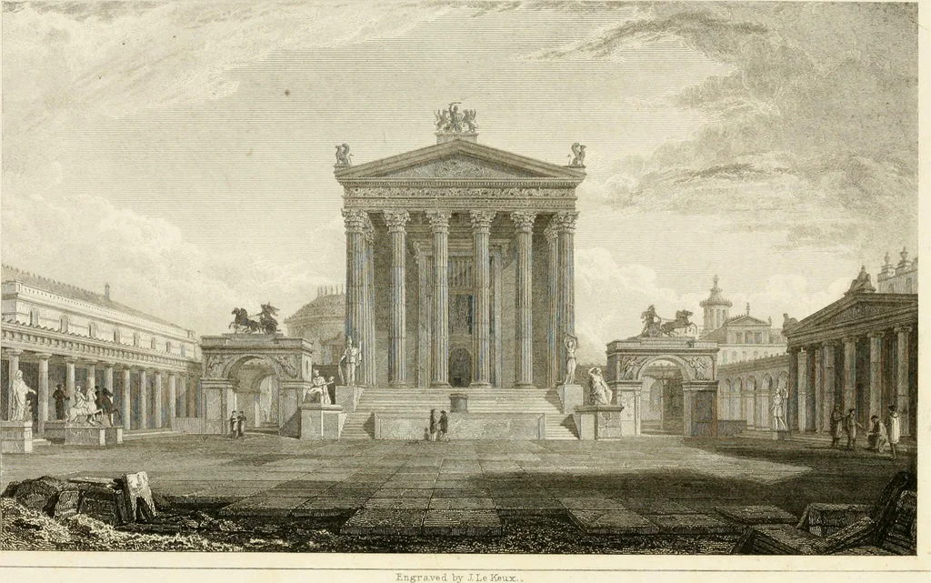 An illustration from Pompeiana : the topography, edifices, and ornaments of Pompeii, 1824, leaf 164