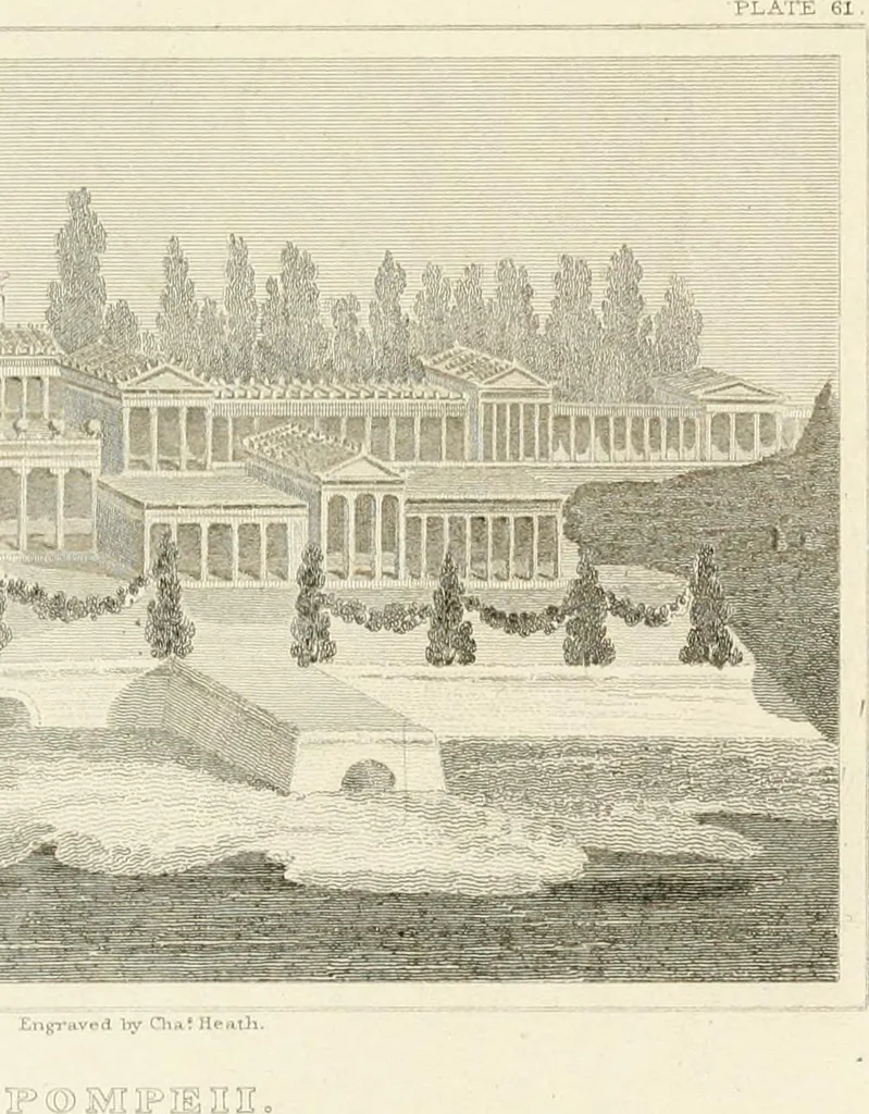 An illustration from Pompeiana : the topography, edifices, and ornaments of Pompeii, 1824, leaf 182
