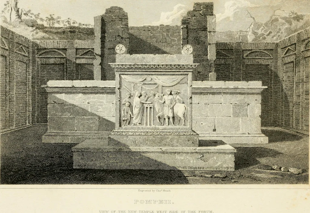 An illustration from Pompeiana : the topography, edifices, and ornaments of Pompeii, 1824, leaf 187