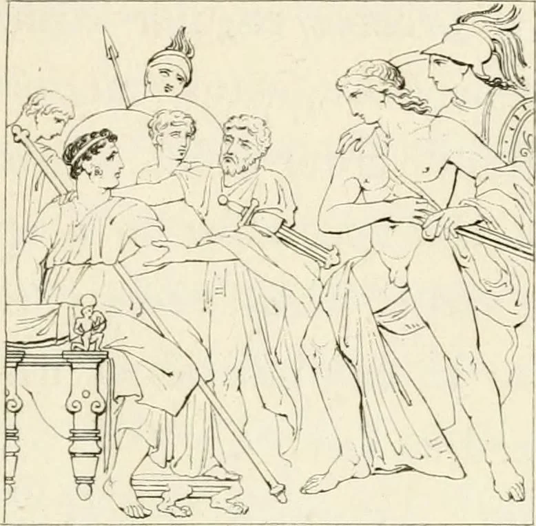 An illustration from Pompeiana : the topography, edifices, and ornaments of Pompeii, 1824, leaf 190
