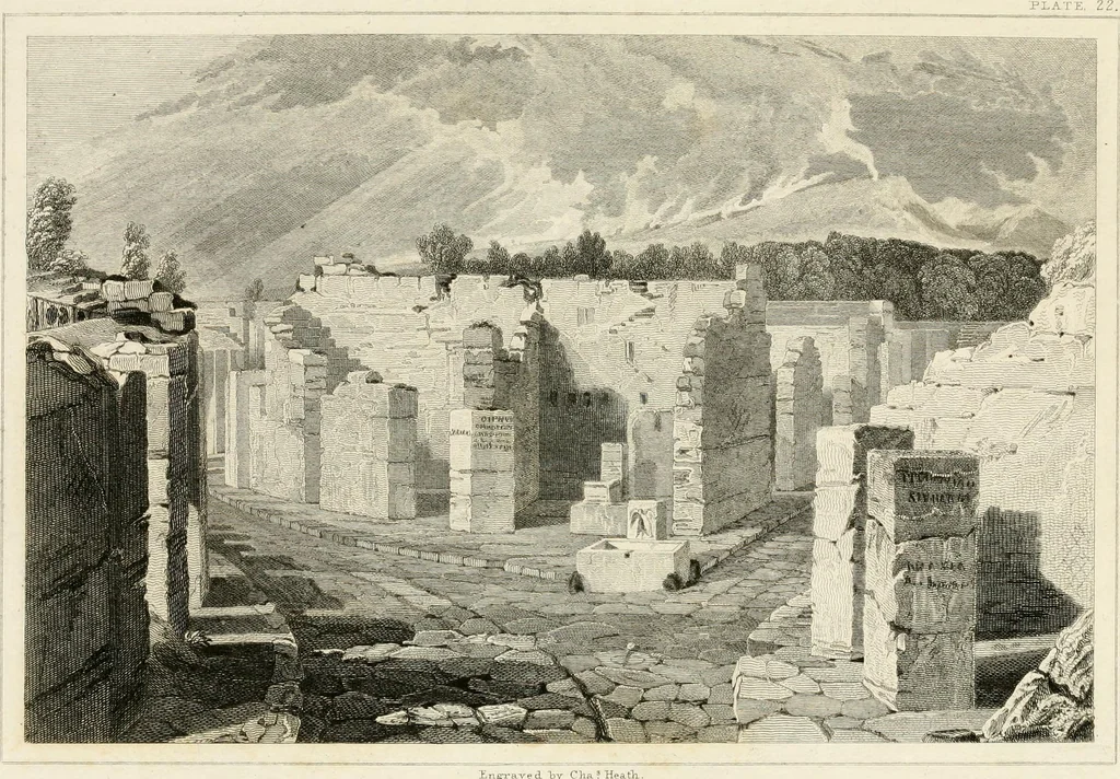 An illustration from Pompeiana : the topography, edifices, and ornaments of Pompeii, 1824, leaf 42