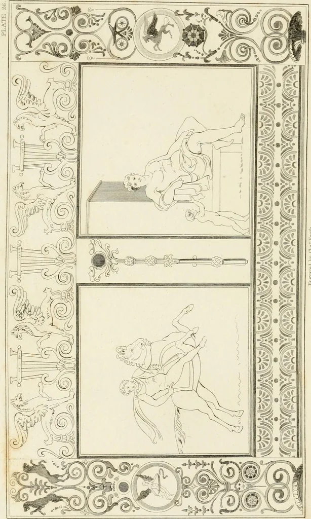 An illustration from Pompeiana : the topography, edifices, and ornaments of Pompeii, 1824, leaf 53