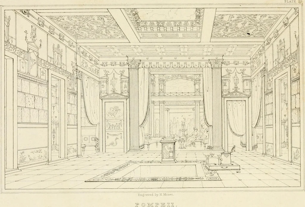An illustration from Pompeiana : the topography, edifices, and ornaments of Pompeii, 1824, leaf 64