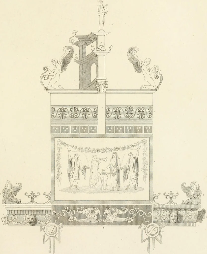 An illustration from Pompeiana : the topography, edifices, and ornaments of Pompeii, 1824, leaf 70