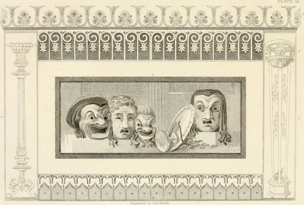An illustration from Pompeiana : the topography, edifices, and ornaments of Pompeii, 1824, leaf 76