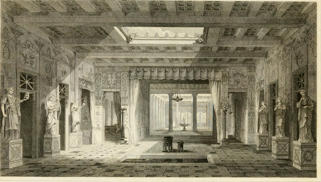 An illustration from Pompeiana : the topography, edifices, and ornaments of Pompeii, 1824, leaf 94
