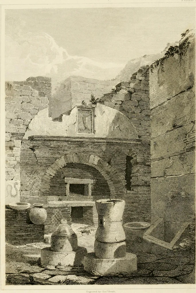 An illustration from Pompeiana : the topography, edifices, and ornaments of Pompeii, 1824, leaf 97