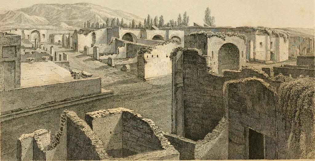 An illustration from Pompeiana : the topography, edifices and ornaments of Pompeii, the result of excavations since 1819, 1837, leaf 165