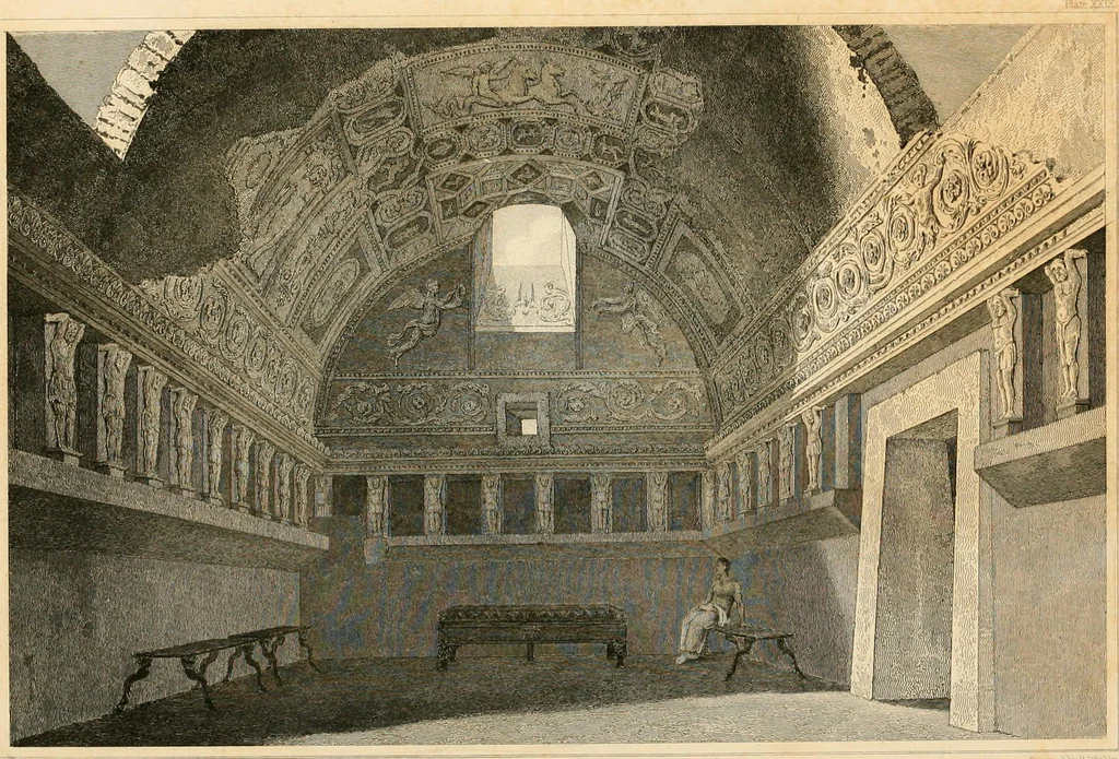 An illustration from Pompeiana : the topography, edifices and ornaments of Pompeii, the result of excavations since 1819, 1837, leaf 189