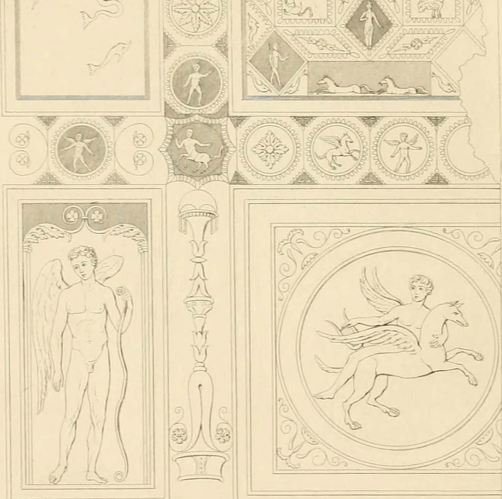 An illustration from Pompeiana : the topography, edifices and ornaments of Pompeii, the result of excavations since 1819, 1837, leaf 199