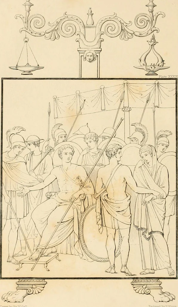 An illustration from Pompeiana : the topography, edifices and ornaments of Pompeii, the result of excavations since 1819, 1837, leaf 249
