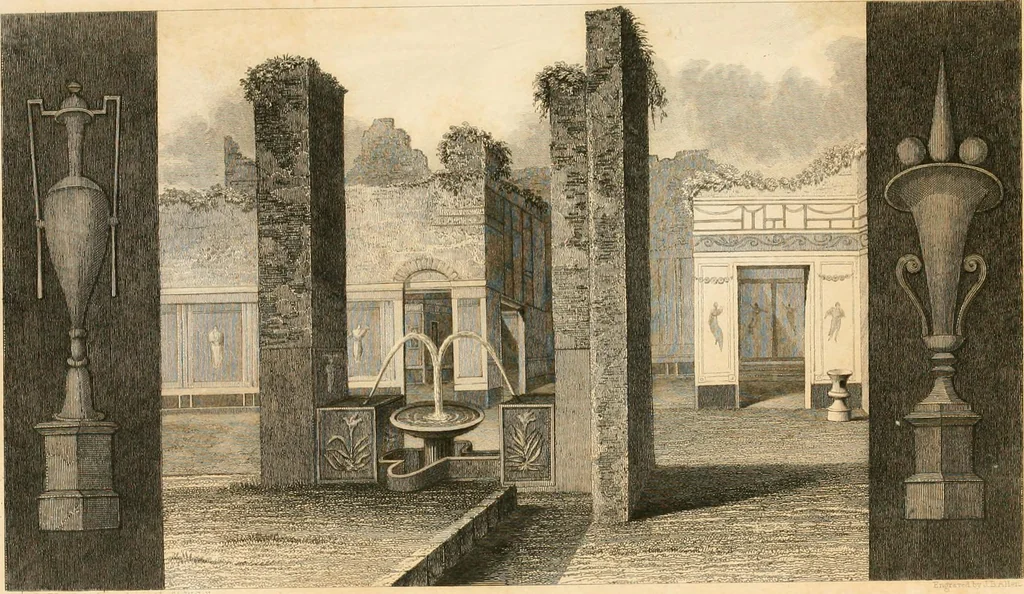 An illustration from Pompeiana : the topography, edifices and ornaments of Pompeii, the result of excavations since 1819, 1837, leaf 302
