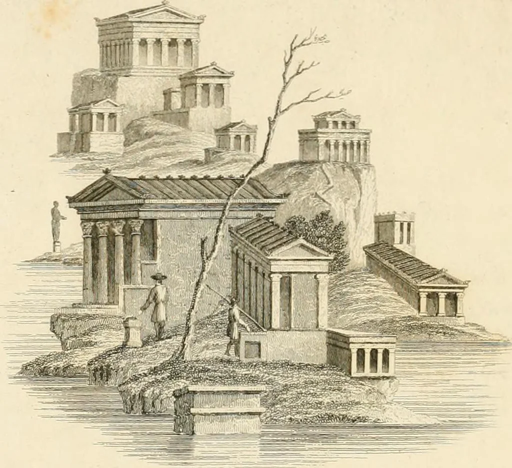 An illustration from Pompeiana : the topography, edifices and ornaments of Pompeii, the result of excavations since 1819, 1837, leaf 305