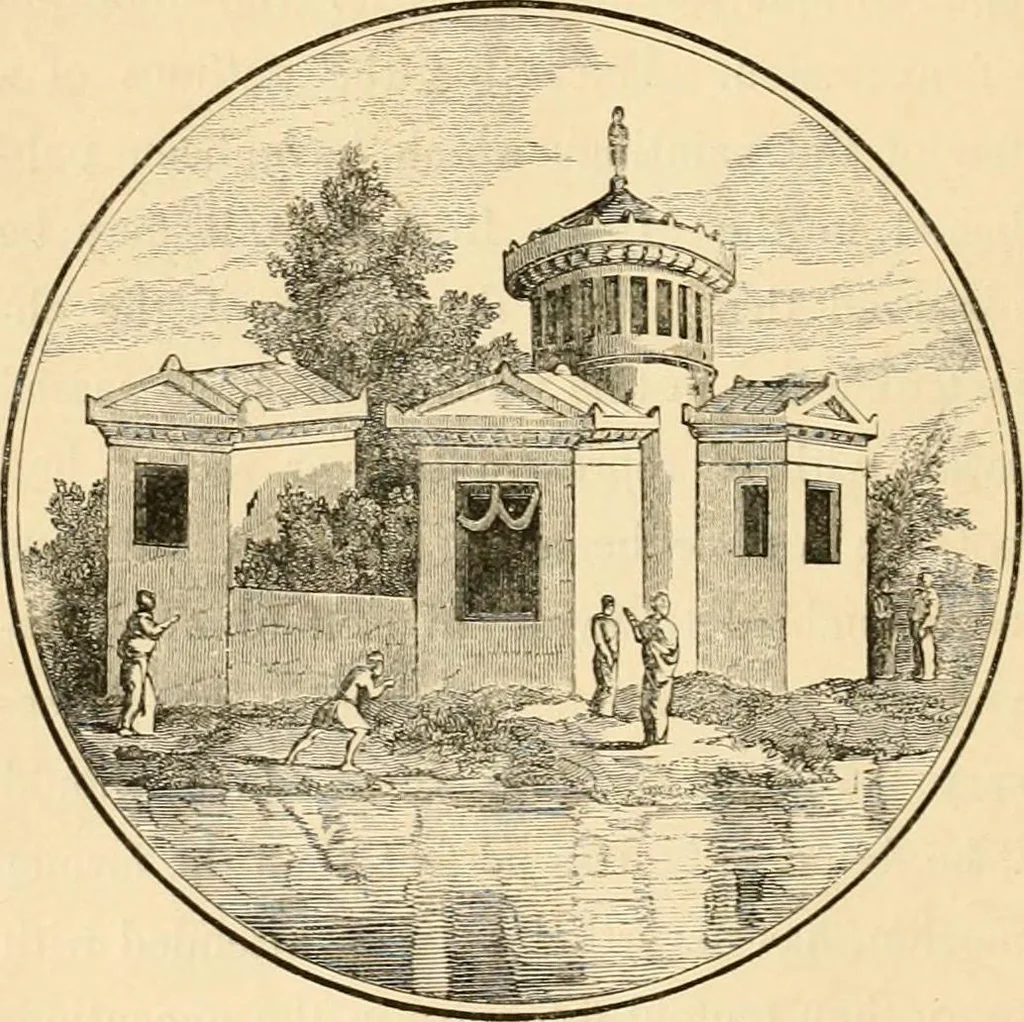 An illustration from Pompeiana : the topography, edifices and ornaments of Pompeii, the result of excavations since 1819, 1837, leaf 43