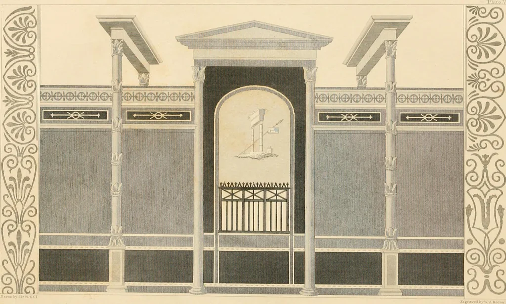 An illustration from Pompeiana : the topography, edifices and ornaments of Pompeii, the result of excavations since 1819, 1837, leaf 57