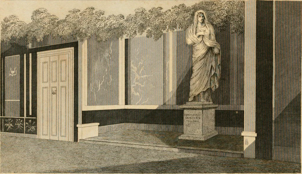 An illustration from Pompeiana : the topography, edifices and ornaments of Pompeii, the result of excavations since 1819, 1837, leaf 77