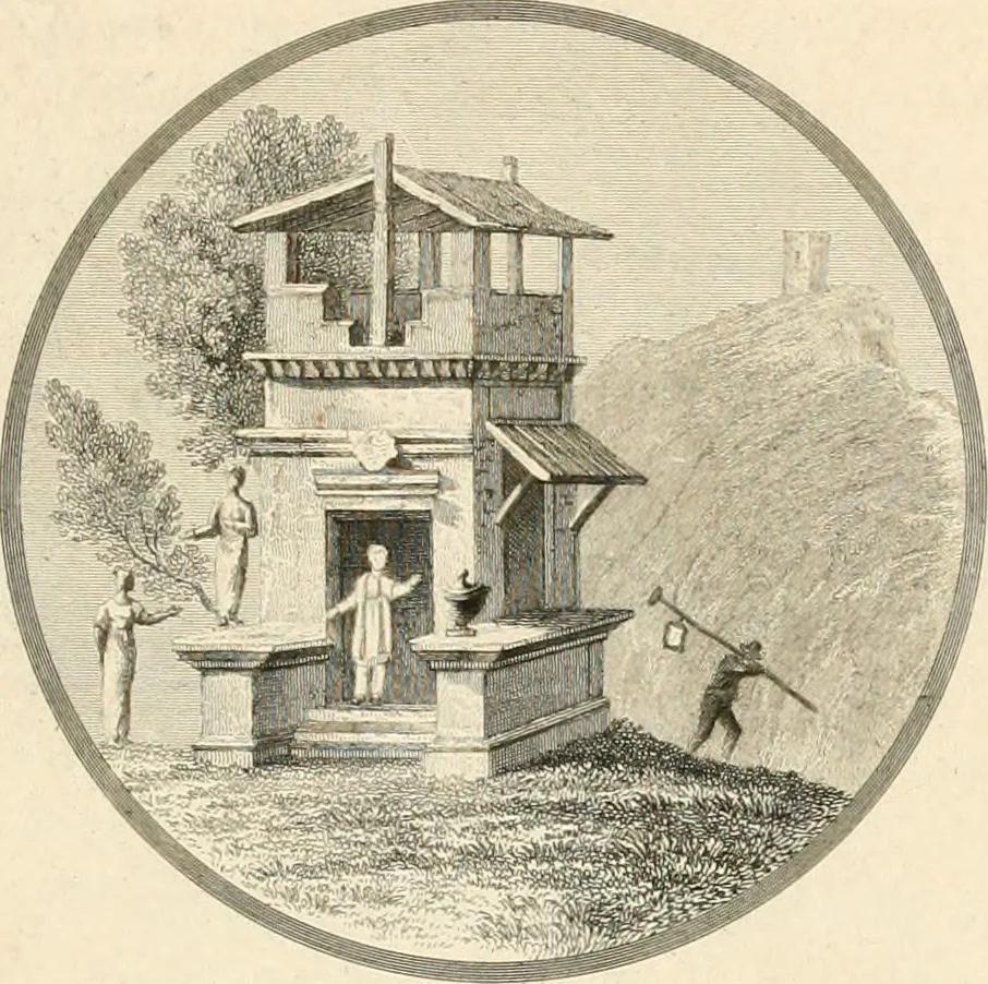 An illustration from Pompeiana : the topography, edifices and ornaments of Pompeii, the result of excavations since 1819, 1837, leaf 84