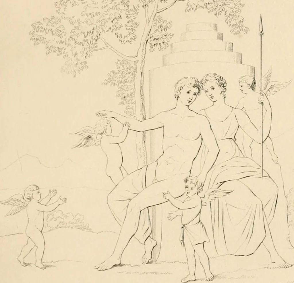 An illustration from Pompeiana : the topography, edifices and ornaments of Pompeii, the result of excavations since 1819, 1837, leaf 108