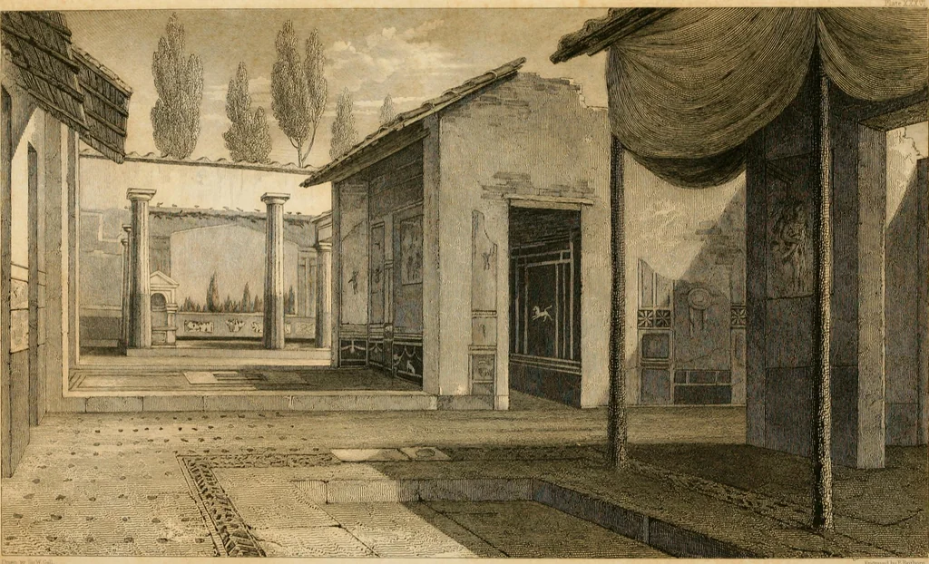 An illustration from Pompeiana : the topography, edifices and ornaments of Pompeii, the result of excavations since 1819, 1837, leaf 155