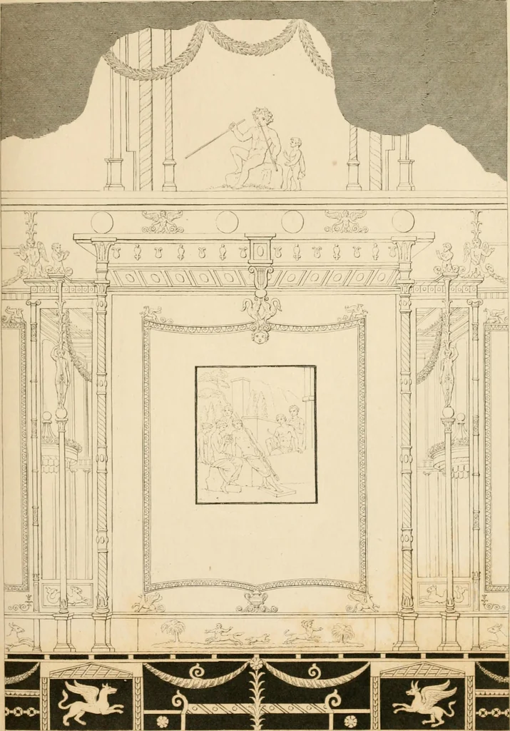 An illustration from Pompeiana : the topography, edifices and ornaments of Pompeii, the result of excavations since 1819, 1837, leaf 188