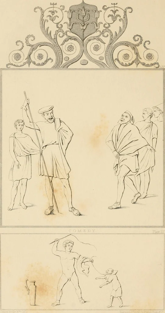 An illustration from Pompeiana : the topography, edifices and ornaments of Pompeii, the result of excavations since 1819, 1837, leaf 203
