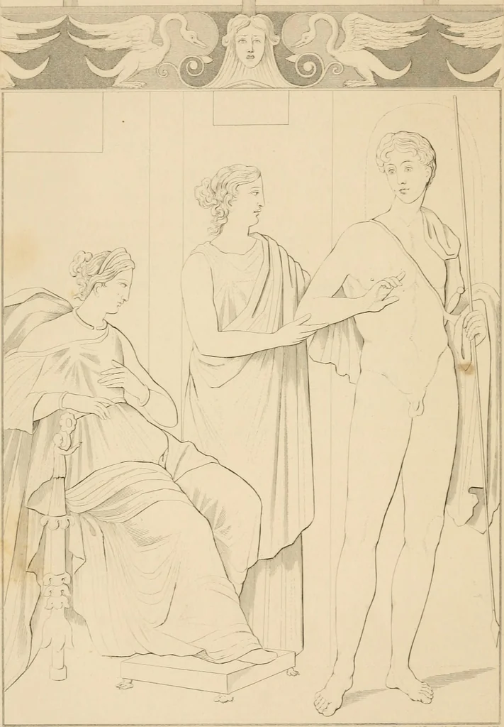 An illustration from Pompeiana : the topography, edifices and ornaments of Pompeii, the result of excavations since 1819, 1837, leaf 245