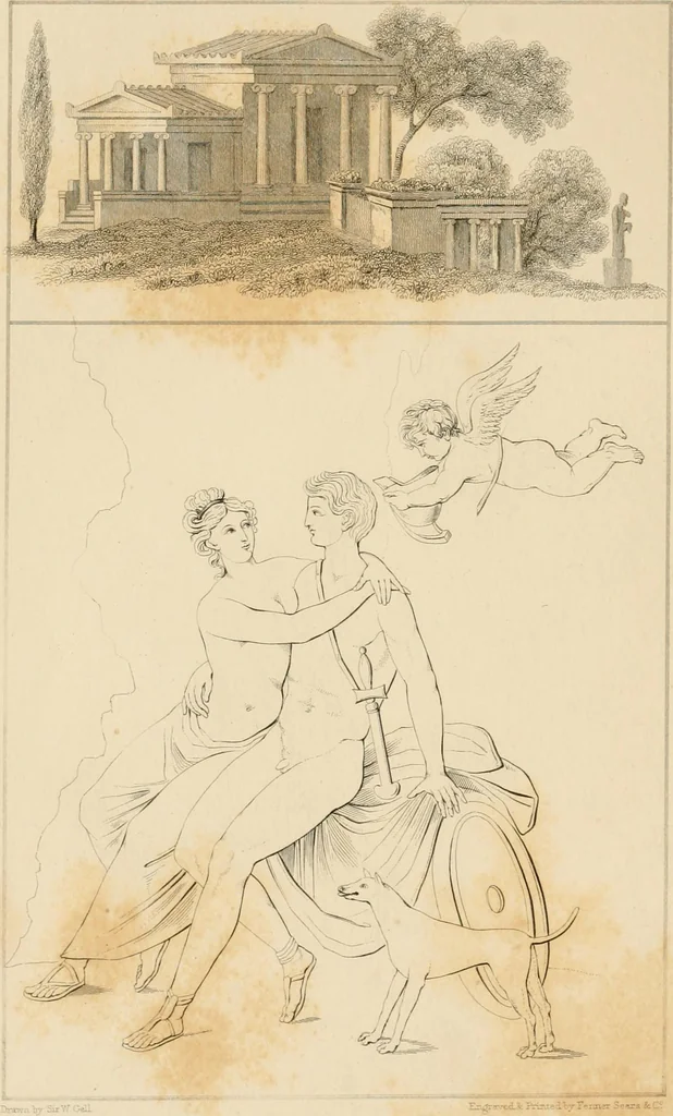 An illustration from Pompeiana : the topography, edifices and ornaments of Pompeii, the result of excavations since 1819, 1837, leaf 257