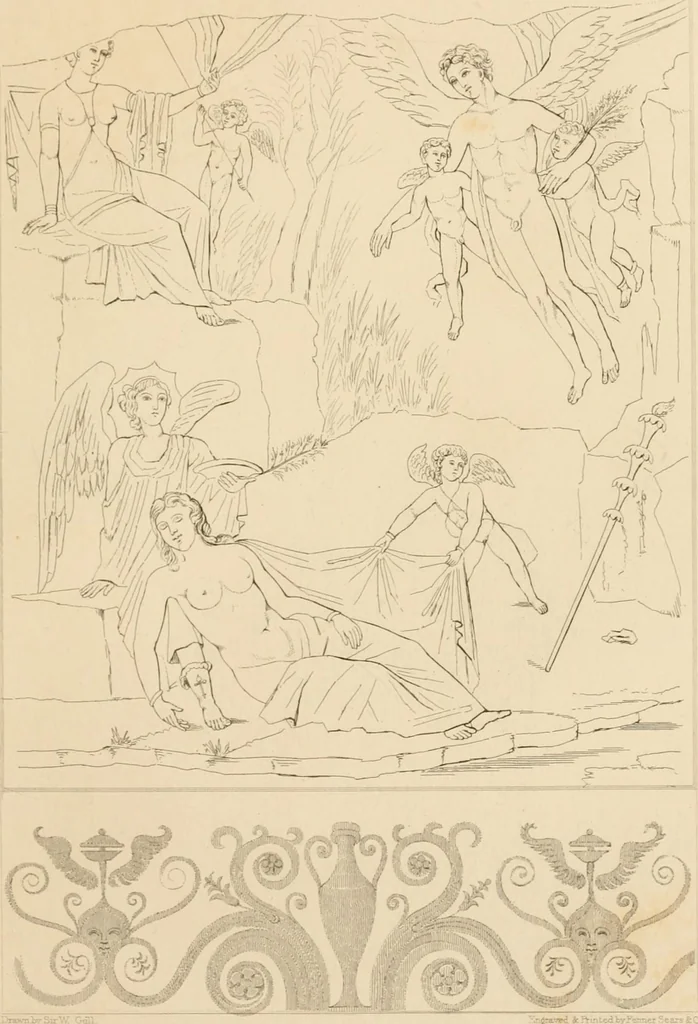 An illustration from Pompeiana : the topography, edifices and ornaments of Pompeii, the result of excavations since 1819, 1837, leaf 260