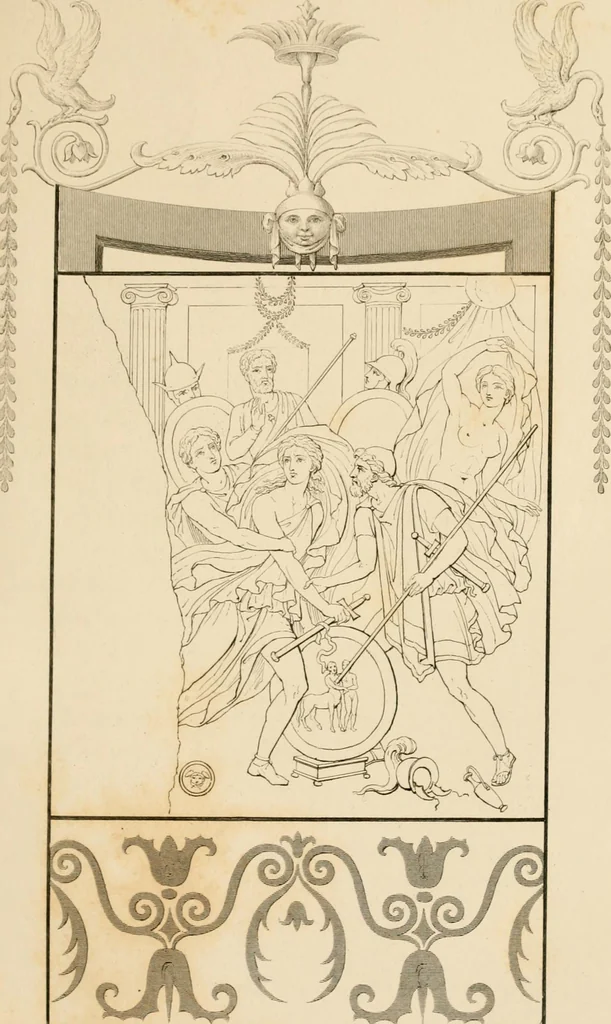 An illustration from Pompeiana : the topography, edifices and ornaments of Pompeii, the result of excavations since 1819, 1837, leaf 70