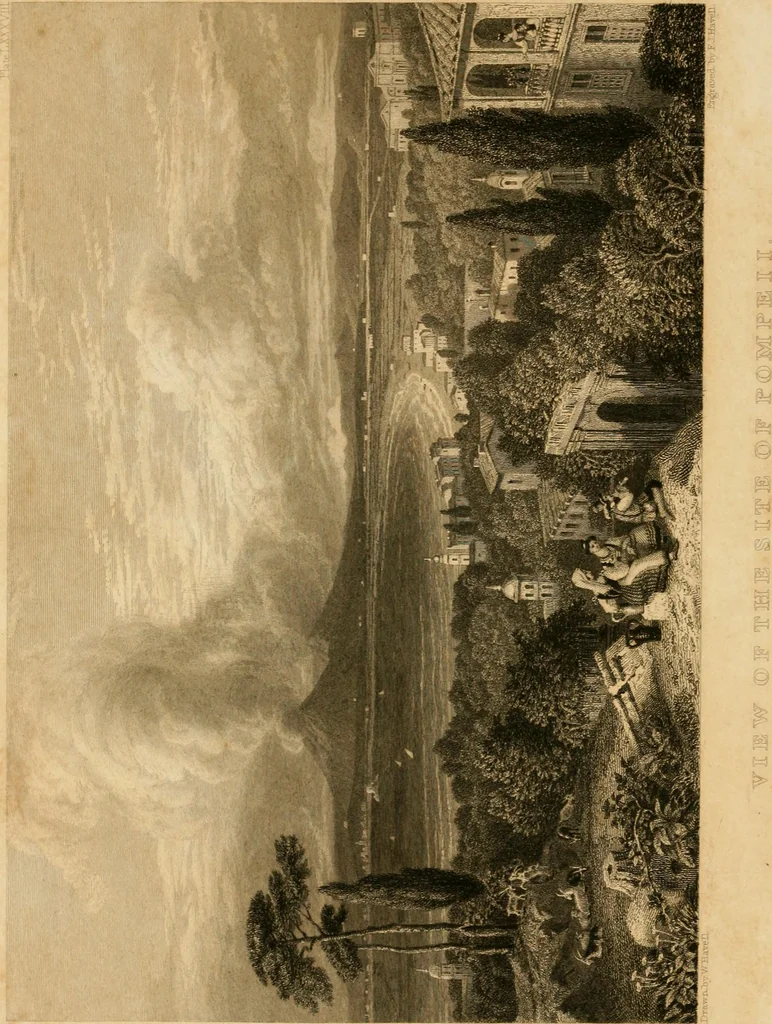 An illustration from Pompeiana : the topography, edifices and ornaments of Pompeii, the result of excavations since 1819, 1837, leaf 9