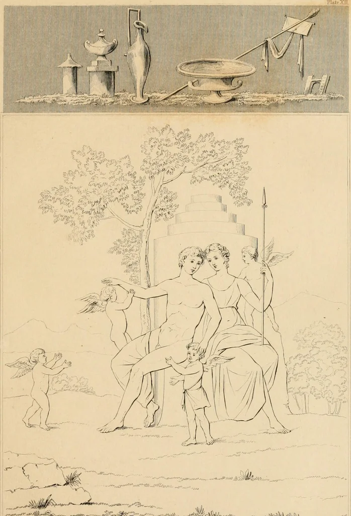 An illustration from Pompeiana : the topography, edifices and ornaments of Pompeii : the result of excavations since 1819, 1835, leaf 104