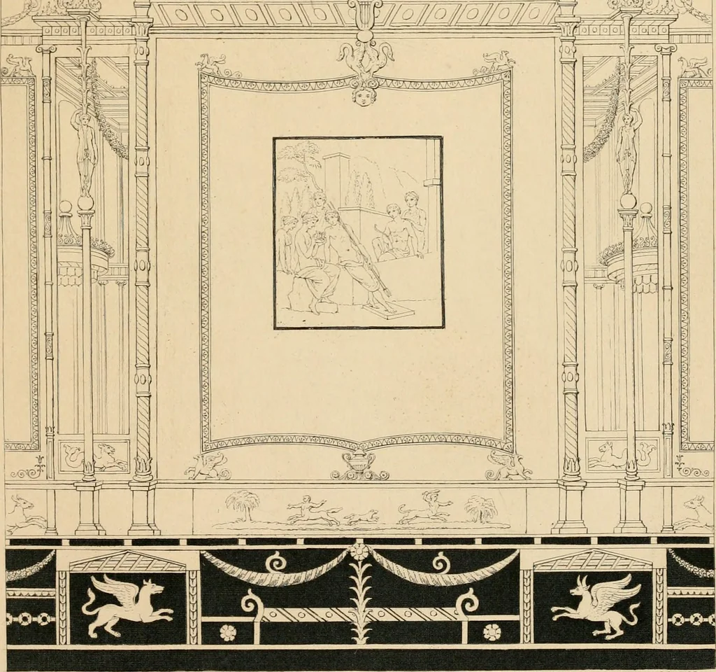 An illustration from Pompeiana : the topography, edifices and ornaments of Pompeii : the result of excavations since 1819, 1835, leaf 184