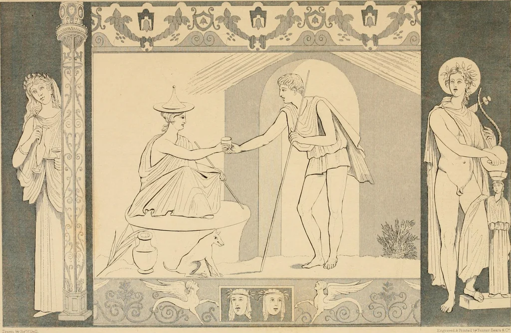 An illustration from Pompeiana : the topography, edifices and ornaments of Pompeii : the result of excavations since 1819, 1835, leaf 236