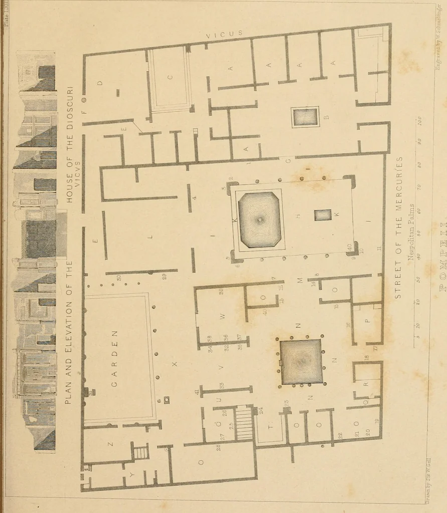 An illustration from Pompeiana : the topography, edifices and ornaments of Pompeii : the result of excavations since 1819, 1835, leaf 36