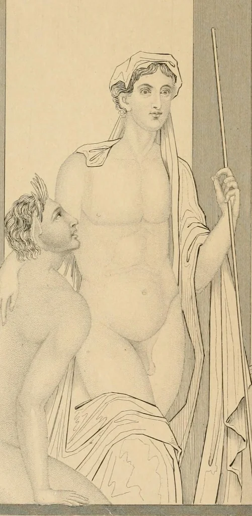 An illustration from Pompeiana : the topography, edifices and ornaments of Pompeii : the result of excavations since 1819, 1835, leaf 43