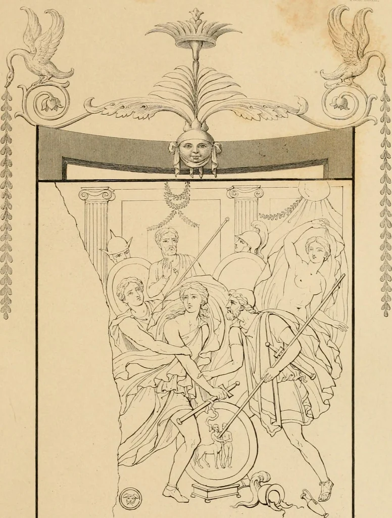 An illustration from Pompeiana : the topography, edifices and ornaments of Pompeii : the result of excavations since 1819, 1835, leaf 66